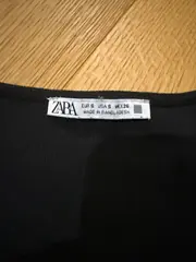 Vorschaubild 2 von Damen Rippstrick Crop Top V-Ausschnitt Schwarz Größe S