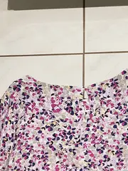 Vorschaubild 3 von Bluse Damen Viskose Blumenmuster 3/4 Arm Gr. 42 XL