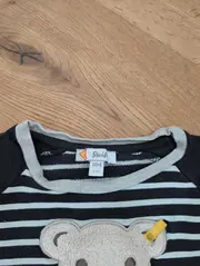 Vorschaubild 6 von Langarmshirt Bär Gestreift Blau Gr. 104 Jungen Sweatshirt Baumwolle