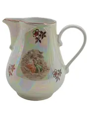 Vorschaubild 1 von Milchkännchen Porzellan Perlmutt Lüster DDR GDR Romantik Motiv 10cm