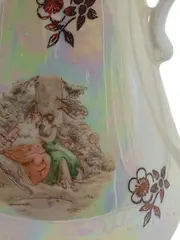 Vorschaubild 3 von Milchkännchen Porzellan Perlmutt Lüster DDR GDR Romantik Motiv 10cm