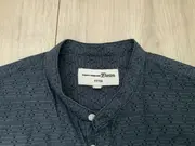 Vorschaubild 2 von Denim Herren Hemd Stehkragen Fitted Blau Gestreift Gr. S