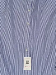 Vorschaubild 4 von Herren Business Hemd Langarm Blau Gestreift Gr. 36 S 100% Baumwolle