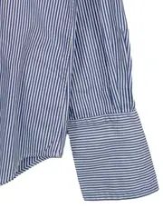Vorschaubild 2 von Herren Business Hemd Langarm Blau Gestreift Gr. 36 S 100% Baumwolle