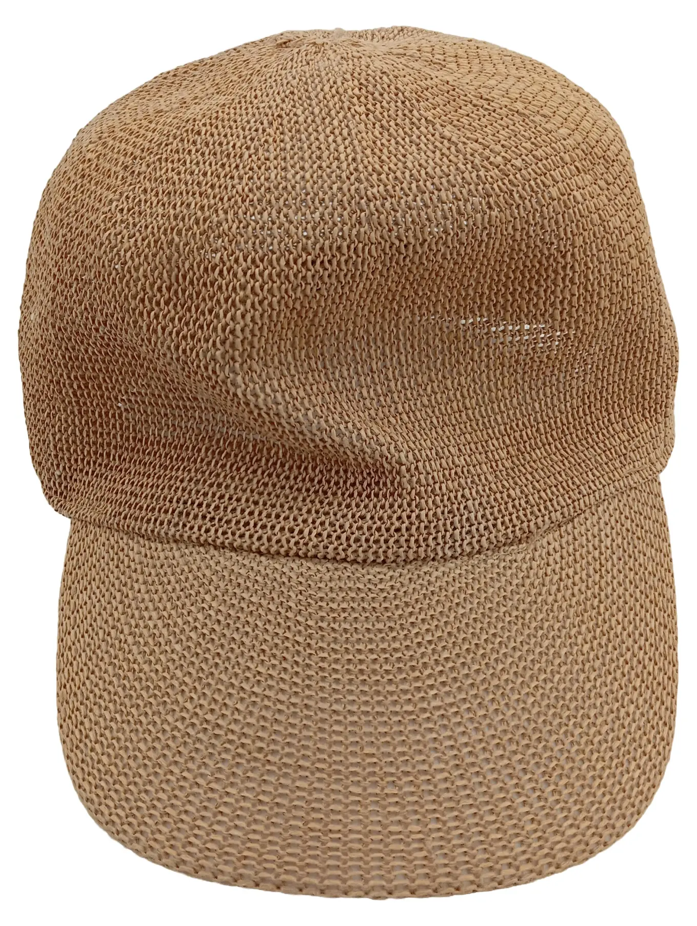 ZARA Damen Stroh Cap Kappe Mütze Beige Gr. S Casual Sommer