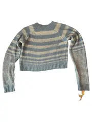 Vorschaubild 2 von Damen Pullover Gr. 40/L Blau Gestreift Strick Casual