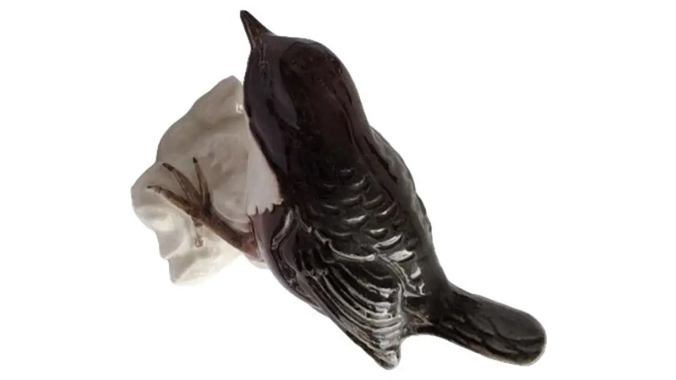 GOEBEL Vogelfigur Dekofigur Keramik Braun Naturbezogen