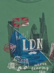 Vorschaubild 3 von Kinder Pullover Gr. 140 Grün mit London Motiv