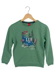 Vorschaubild 1 von Kinder Pullover Gr. 140 Grün mit London Motiv