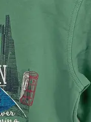 Vorschaubild 5 von Kinder Pullover Gr. 140 Grün mit London Motiv