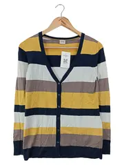 Vorschaubild 1 von Strickjacke Damen 36/S Mehrfarbig Gestreift Casual Cardigan