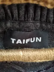 Vorschaubild 4 von Taifun Damen Strickkleid Gr. M Grau Rippstrick Kurzarm Freizeitkleid