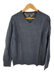 Vorschaubild 1 von Pullover Herren L Grau V-Ausschnitt Premium Cotton