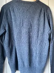 Vorschaubild 2 von Pullover Herren L Grau V-Ausschnitt Premium Cotton