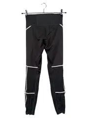 Vorschaubild 2 von Damen Leggings Gr. 34/XS Schwarz Sportlich mit Logo & Reißverschlüssen