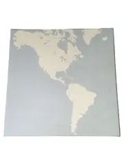 Vorschaubild 1 von Bild Landkarte Amerika Modern Blau 25x25 cm Wandbild