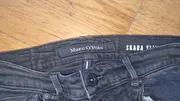 Vorschaubild 3 von Damen Jeans Slim Fit Grau W28/36 S Baumwolle Elasthan Fransen