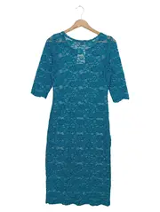 Vorschaubild 2 von Damen festliches Kleid Spitze Blau Gr. 42 Elegant
