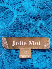 Vorschaubild 3 von Damen festliches Kleid Spitze Blau Gr. 42 Elegant