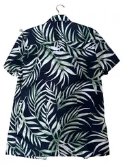 Vorschaubild 2 von Herren Freizeithemd Kurzarm Palmenblattmuster Mehrfarbig Gr. S Casual
