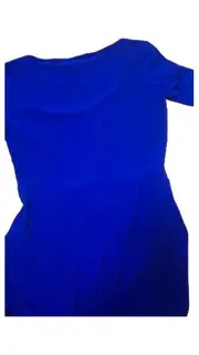Vorschaubild 3 von Damen Kleid Wickeloptik Blau Gr. 42 Businesskleid Jersey