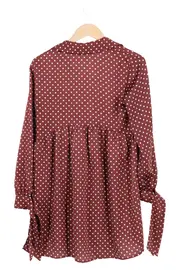 Vorschaubild 2 von Damen Bluse XS/32 Rot Punkte Casual Feminin Modern Polyester