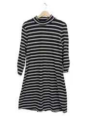 Vorschaubild 1 von EDC Damen Freizeitkleid gestreift Langarm Gr. M Schwarz