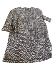 Vorschaubild 2 von Damen T-Shirt Gr. 40 Braun Weiß Abstrakt Bio-Baumwolle