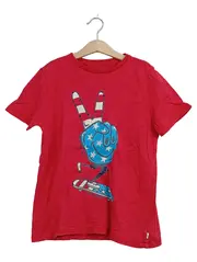 Vorschaubild 1 von T-Shirt Kinder Kurzarm Rot Grafisch Baumwolle Gr. 128 Streetwear