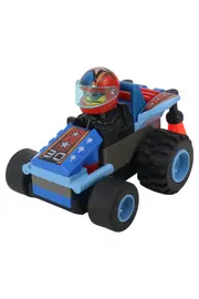 Vorschaubild 1 von Bauset Rennwagen Buggy mit Figur Blau Kinder Spielzeug