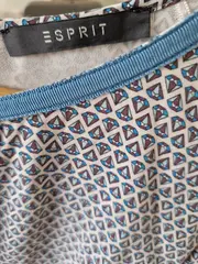 Vorschaubild 3 von Damen Bluse Gr. 38/M Mehrfarbig Modern Gemustert Langarm