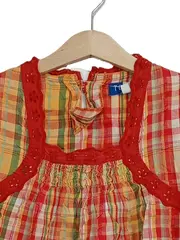 Vorschaubild 2 von Sommerkleid Mädchen Gr. 138/140 kariert rot Baumwolle