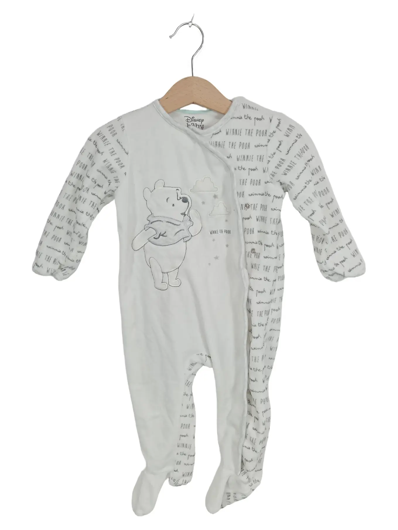 DISNEY BABY Winnie Pooh Strampler Schlafanzug Gr. 86 Weiß Baumwolle