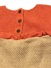 Vorschaubild 6 von Strickkleid Baby Mädchen Gr. 68 Mehrfarbig Rüschen Knöpfe A-Linie