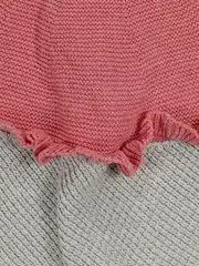 Vorschaubild 4 von Strickkleid Baby Mädchen Gr. 68 Mehrfarbig Rüschen Knöpfe A-Linie