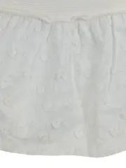 Vorschaubild 3 von Strickkleid Mädchen Gr. 68 Weiß Baumwolle Festlich Stickerei Langarm