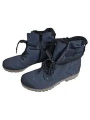 Vorschaubild 4 von Damen Stiefel Boots Gr. 40 Blau Gefüttert Schnürung Winter