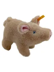 Vorschaubild 1 von Kuscheltier Piggy Schwein Plüschtier Beige 15cm Knopf im Ohr