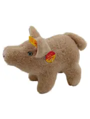 Vorschaubild 2 von Kuscheltier Piggy Schwein Plüschtier Beige 15cm Knopf im Ohr