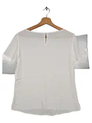 Vorschaubild 2 von Damen T-Shirt Bluse Gr. 36/S Weiß Casual Modern