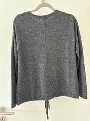 Vorschaubild 2 von Damen Pullover Grau 38/M mit Pailletten Schriftzug