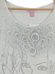 Vorschaubild 3 von EDC Damen T-Shirt Weiß Gr. 34/XS Casual mit Grafischem Print