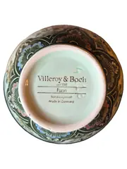 Vorschaubild 2 von Vase Paon Porzellan bauchig weiß 21cm Pfau Motiv Klassisch