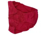 Vorschaubild 2 von Damen Slip mit Spitze Rot Gr. S Baumwolle Elasthan