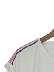 Vorschaubild 3 von Damen T-Shirt Gr. 40/L Weiß Gestreift Casual