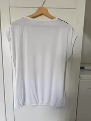 Vorschaubild 2 von Damen T-Shirt Gr. 40/L Weiß Gestreift Casual