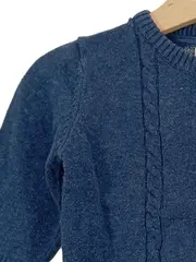 Vorschaubild 5 von Strickjacke Kinder Gr. 68 Blau Baumwolle Zopfstrickmuster