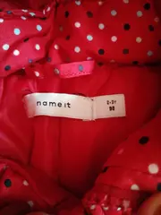Vorschaubild 2 von Steppjacke Mädchen Gr. 98 Rot Punkte Kapuze Freizeit Casual