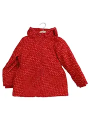Vorschaubild 1 von Steppjacke Mädchen Gr. 98 Rot Punkte Kapuze Freizeit Casual