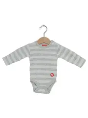 Vorschaubild 1 von FISHER-PRICE Baby Body Gr. 56 Grau Gestreift Langarm Baumwolle